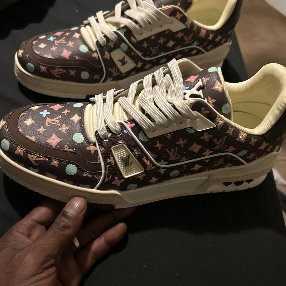 Louis Vuitton Brown Multicolor Monogram Sneakers